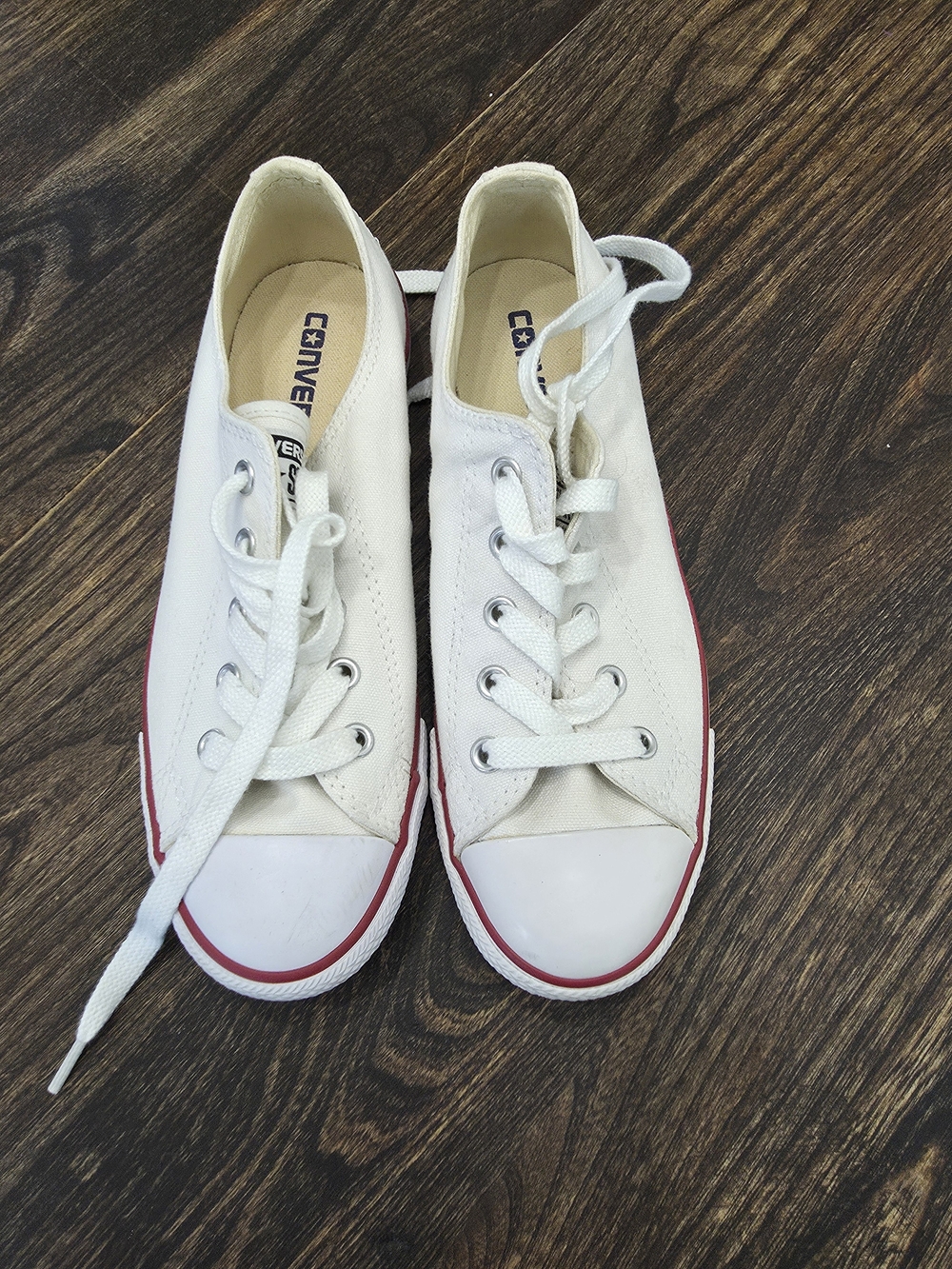 Converse Women's Platform Sneakers in Cream and White